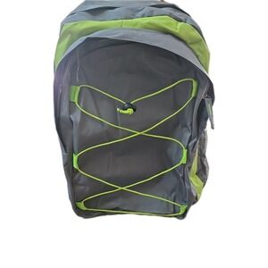 17‎ Inch Kids Backpack With Side Pockets Gray And Neon Green